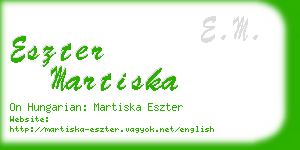 eszter martiska business card